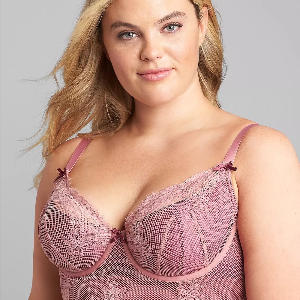 Gorgeous Pink Lace Lingerie Top